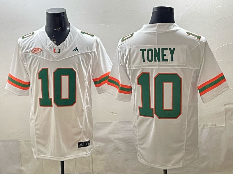 Men 2026 Miami Hurricanes #10 Toney White 3th generations Nike Limited NCAA Jersey 01->ncaa teams->NCAA Jersey